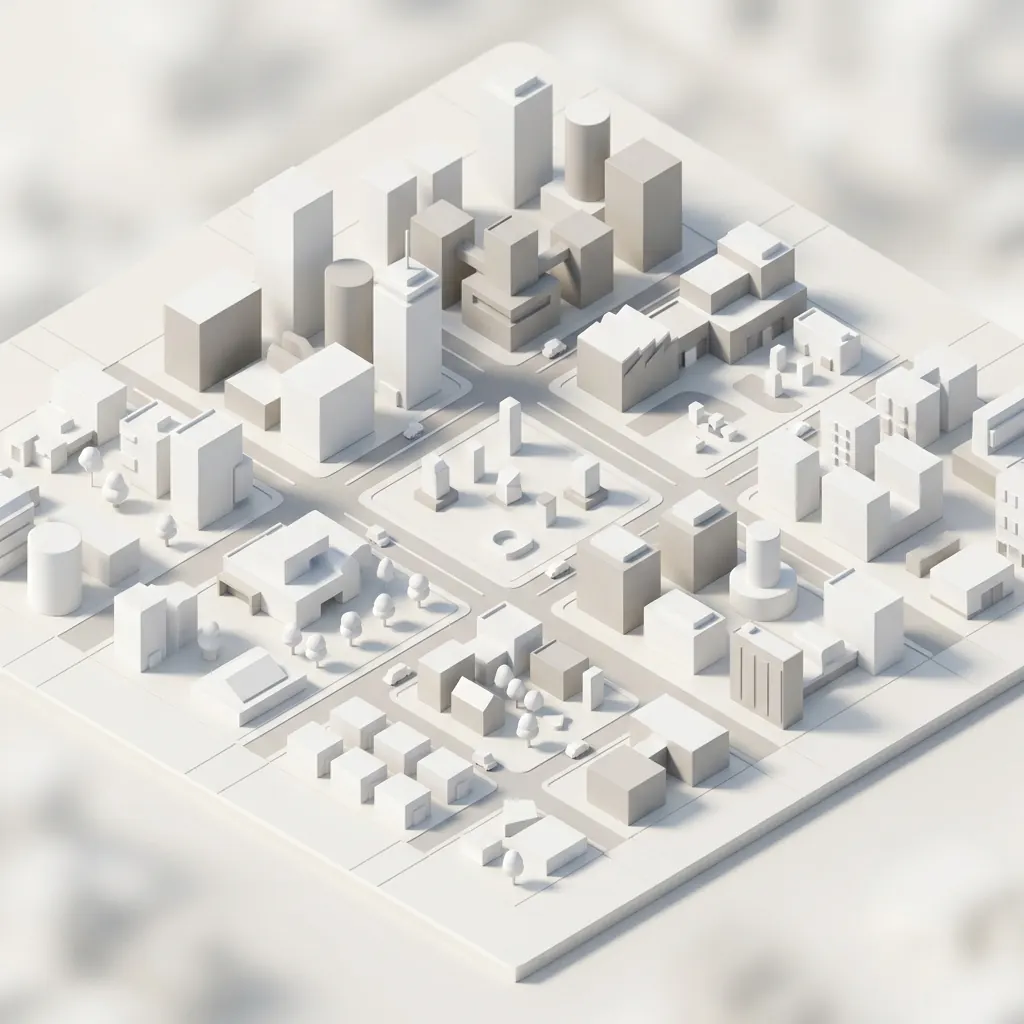 Absztrakt 3D iparági térkép