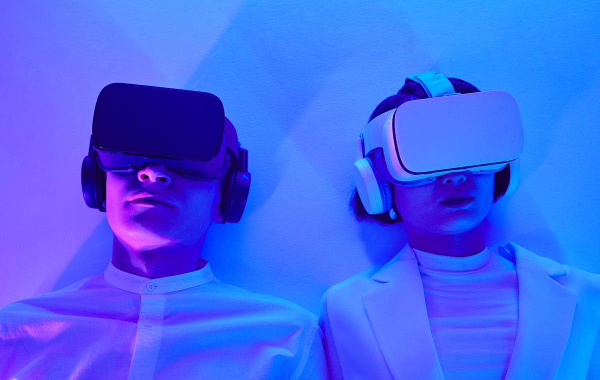 VR weboldal vizuális illusztráció